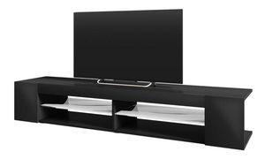 TV skříňka/stolek Monty 180 (s osvětlením) (černá)