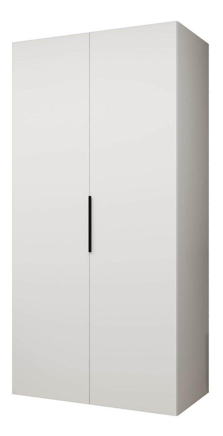 Šatní skříň 100 cm Mirabella 1 (bílá + černá)