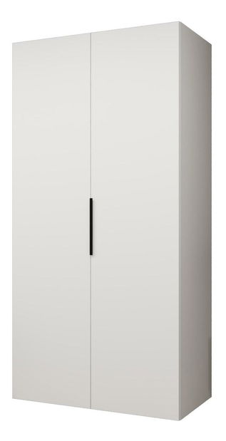 Šatní skříň 100 cm Mirabella 1 (bílá + černá)
