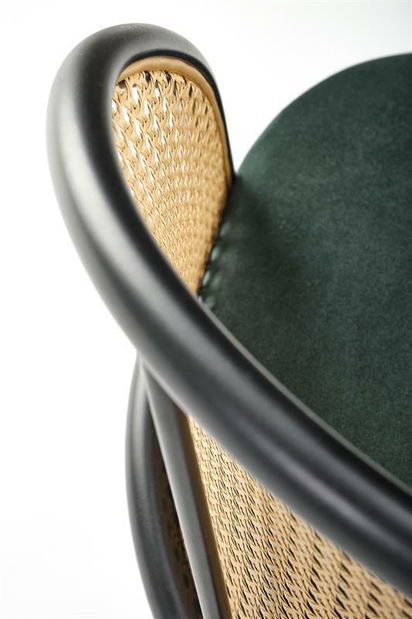 Jídelní židle Kyss (tmavě zelená)