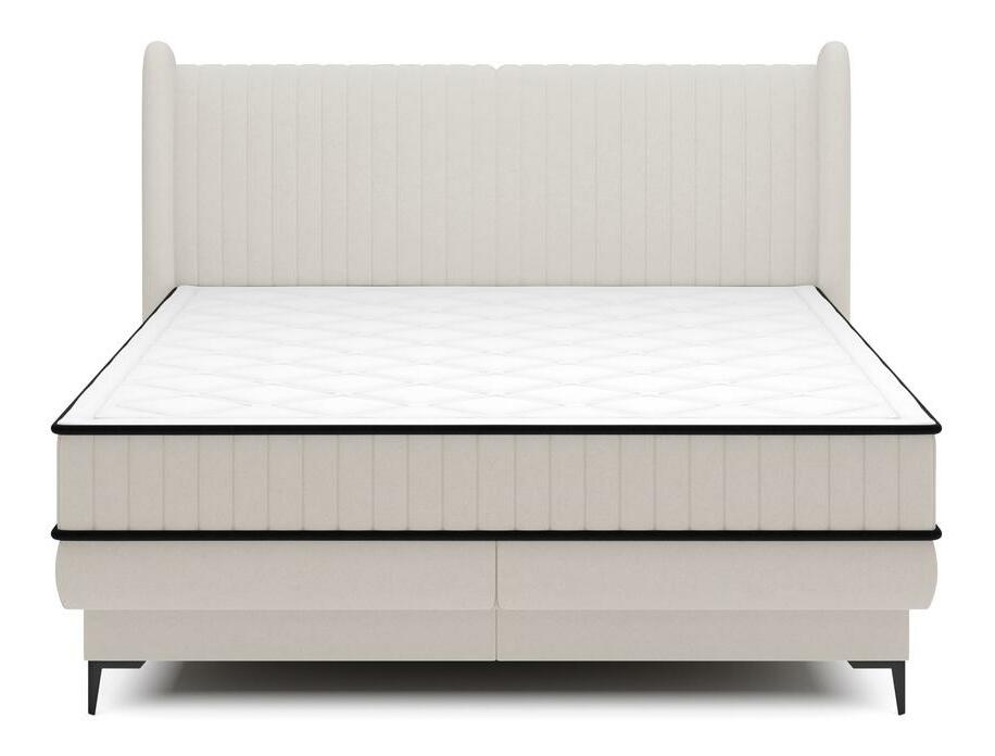 Manželská kontinentální postel 140 cm Dalmo 140 (s roštem) (s úl. prostorem) (bílá + černá)