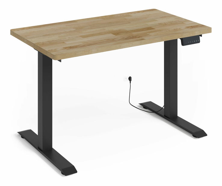 Elektrický PC stolek Natura 120 (dub + černá)