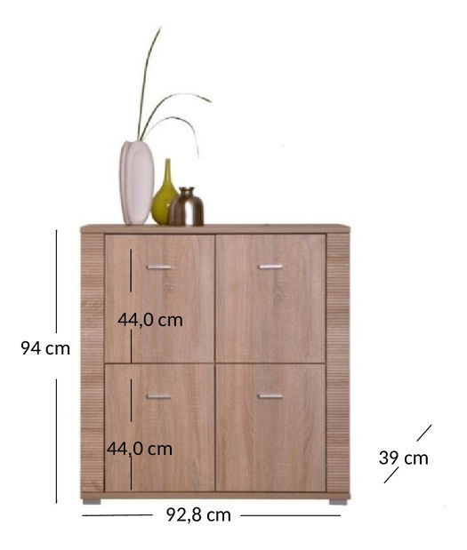 Komoda Gwenn 4D (dub sonoma)