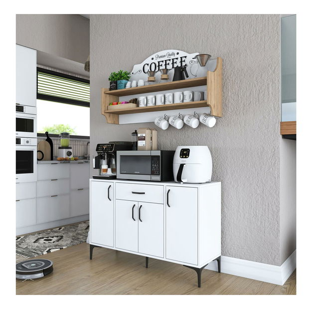  Komoda Jelena 138B (bílá + ořech)