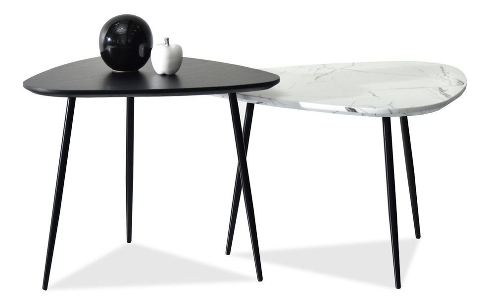 Konferenční stolek Rossi Zest Xl (bílá + černá)