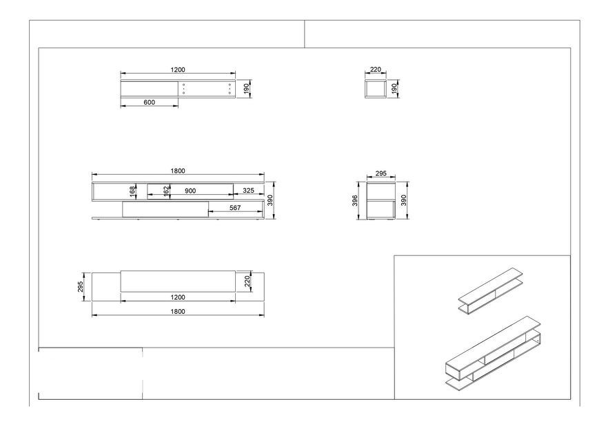 TV stolek/skříňka Manytik