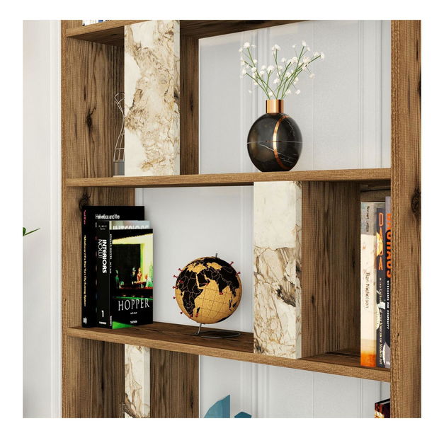 Regál Limba (ořech + bílá)