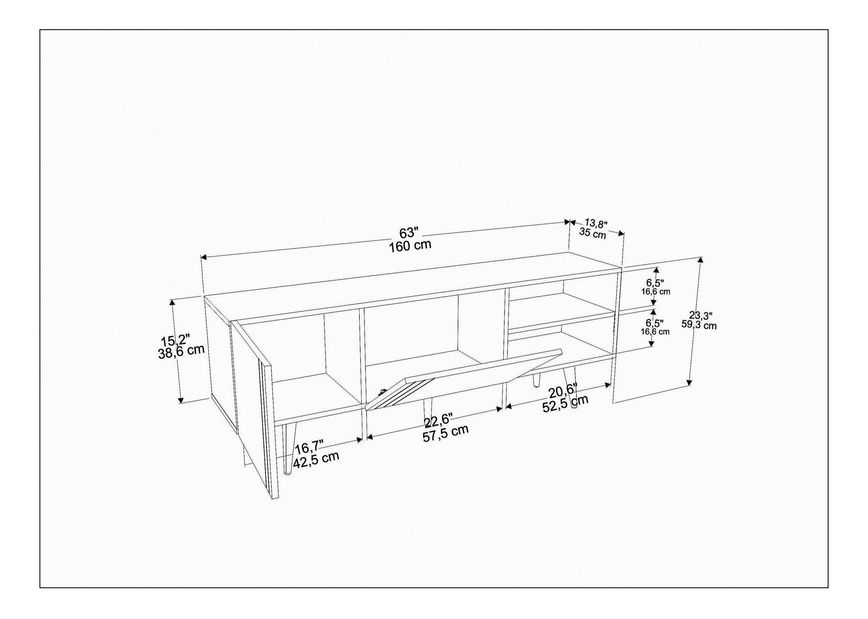 TV stolek/skříňka Ronnie (dub safírový)