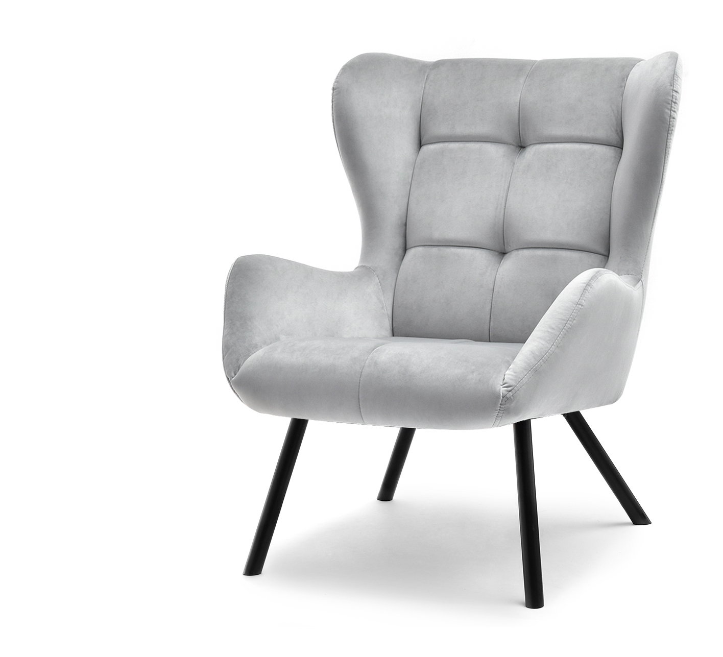 Designové křeslo Norweien (šedá + zlatá)