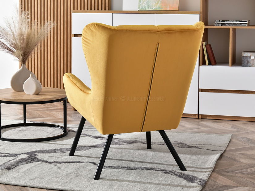 Designové křeslo Norweien (zlatá)