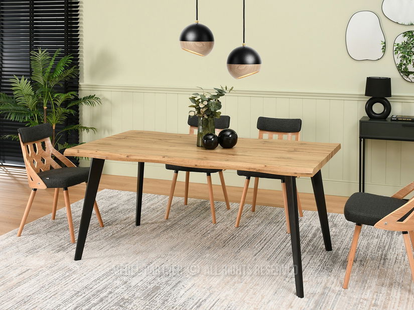 Jídelní stůl Maui (dub + černá)
