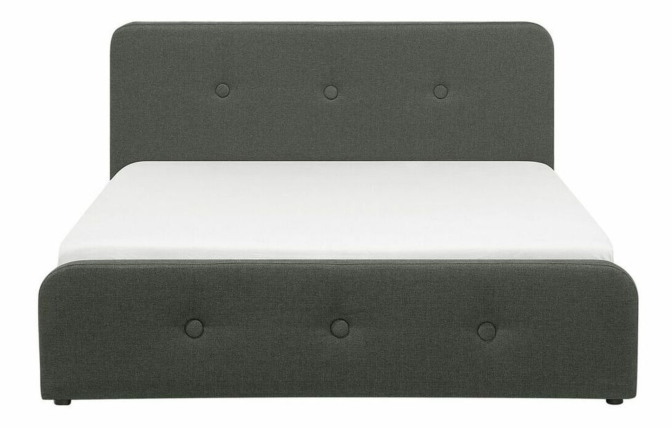 Manželská postel 180 cm ROME (s roštem a úl. prostorem) (šedá) *bazár