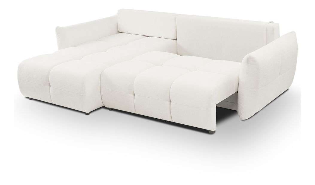 Rohová sedací souprava Basical (bílá) (L)