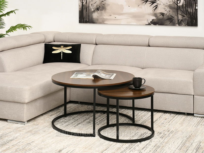 Konferenční stolek Klara (ořech + černá) *bazar