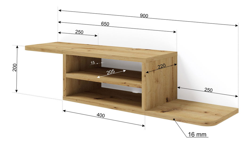 TV stolek/skříňka Decal (dub artisan)