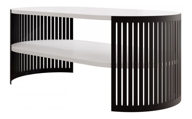 Konferenční stolek Zinzit I (černý + bílý akryl) *bazar