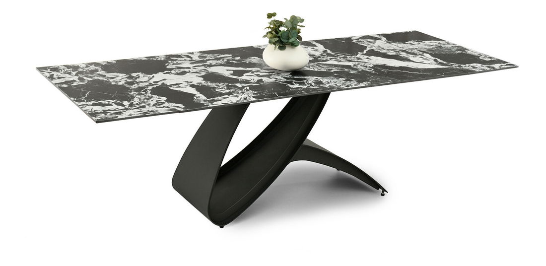 Jídelní stůl Caramelos (mramor + černá)