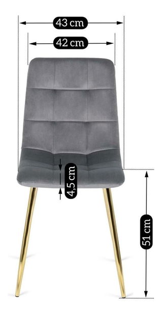 Jídelní židle Yuntendo (šedá)