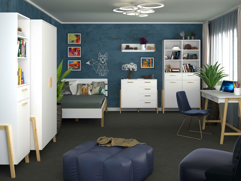 Studentský pokoj Berry 1 (bílý)