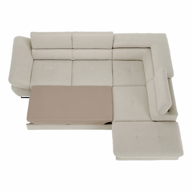 Rohová sedací souprava Falio (P) (šedobéžová)