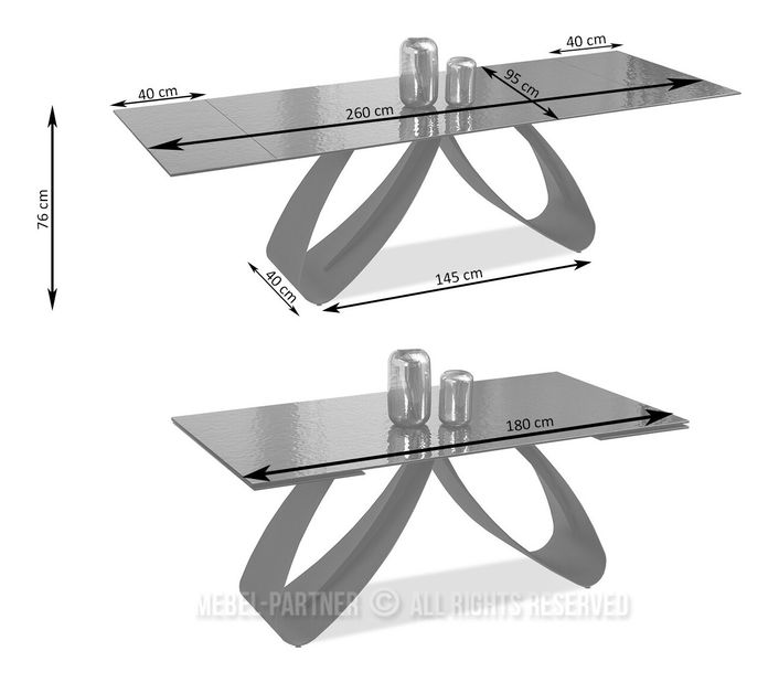 Jídelní stůl Pagina (béžová + černá)