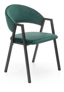 Jídelní židle Kris (tmavozelená + černá)