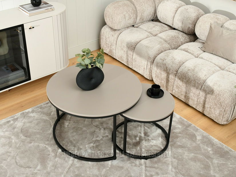 Konferenční stolek Krzaklewski (béžová + černá)