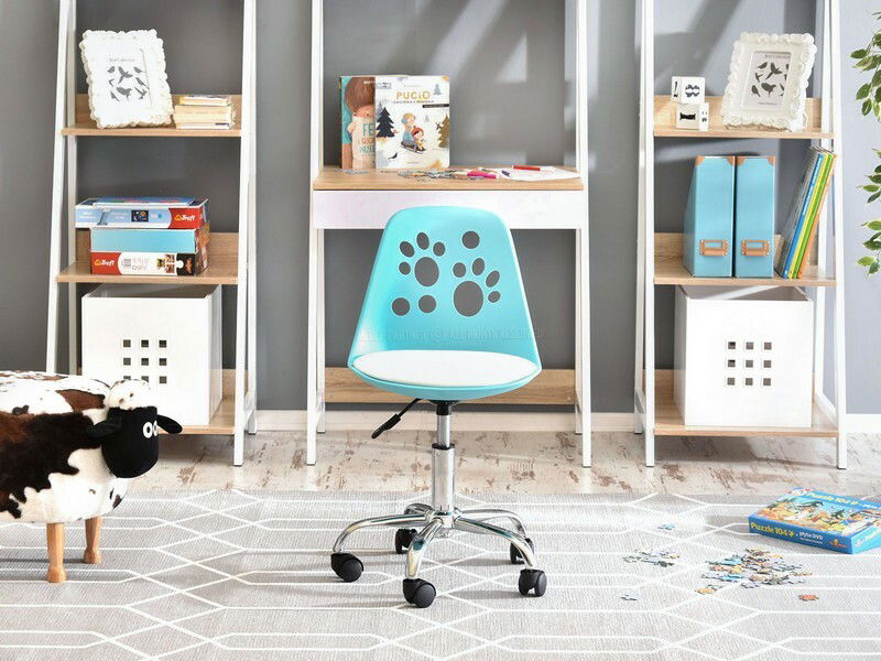 Dětská židle Footy (modrobílá + chromová)