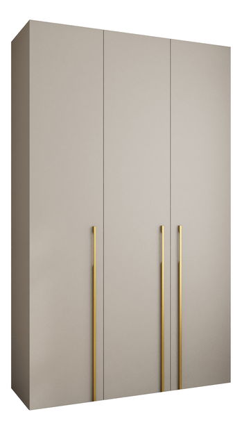 Šatní skříň 150 cm Carmela 40-3 (kašmír + zlatá)