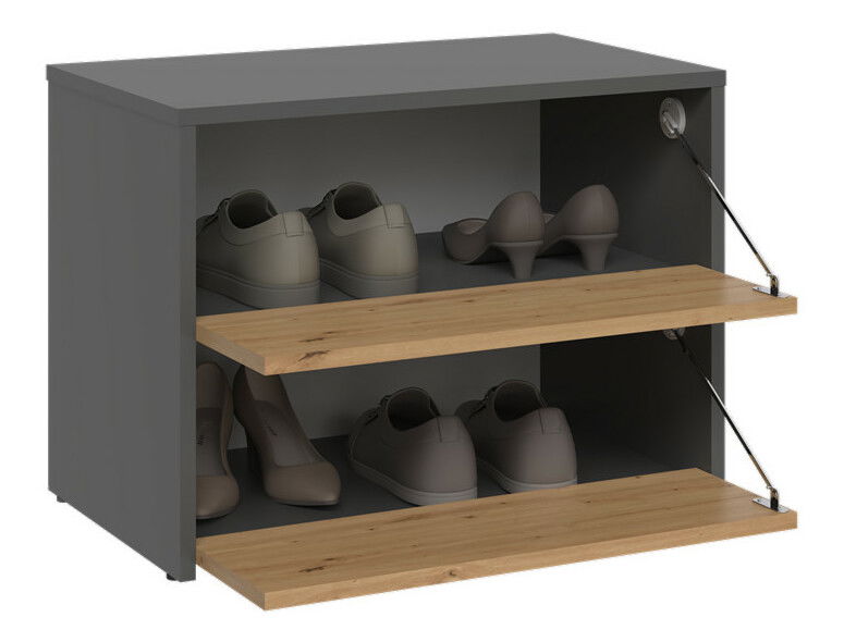 Botník (skříňka na boty) Metido 1 (antracit + dub artisan)