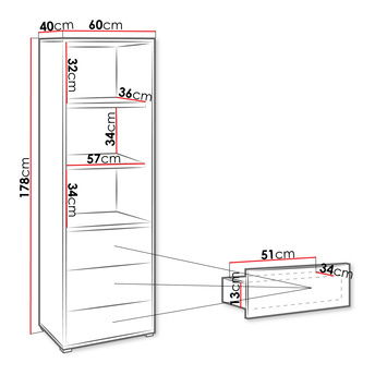 Regál Alkyra AK7 (kašmír)