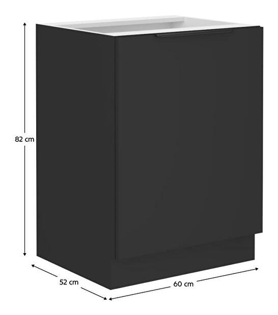 Dolní kuchyňská skříňka Sobera 60 D 1F BB (černá)