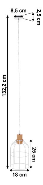 Závěsný lustr Adrana (bílá)