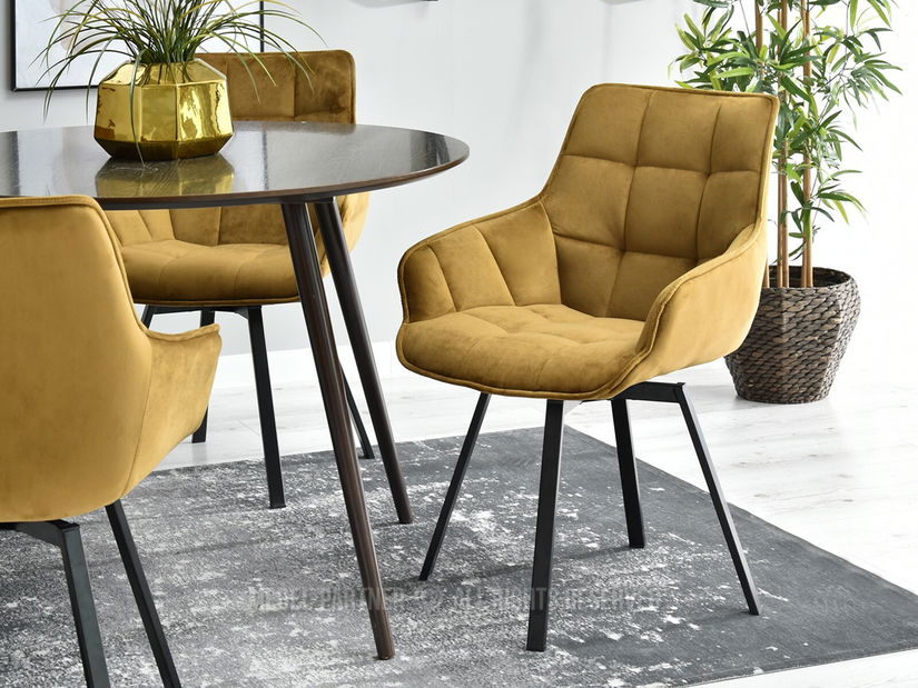 Židle Aranbura (zlatá + černá)