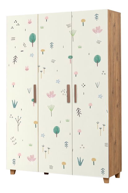 Šatní skříň Laurien Jungle (atlantická borovice + bílá)