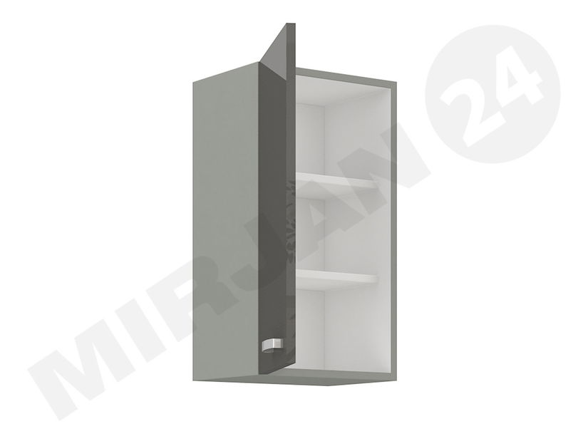 Horní kuchyňská skříňka Milo 40 G-72 F (šedá + šedý lesk)