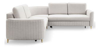 Rohová sedací souprava Loreeen (bělošedá) (L)