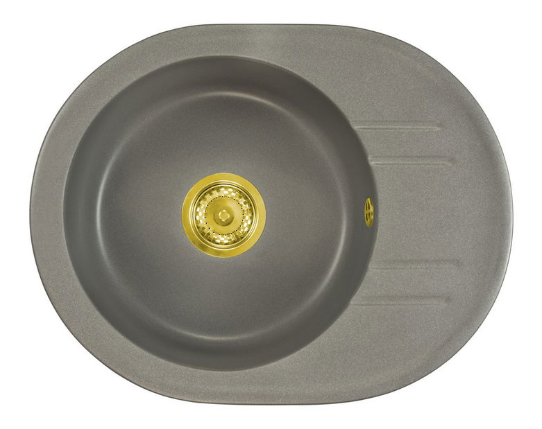 Kuchyňský dřez Baltera (šedá) (se 2 otvory pro baterii)