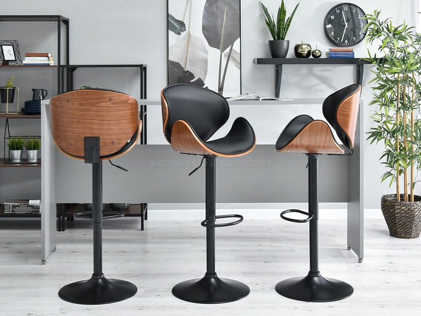 Židle Hope (ořech tmavý + černá)