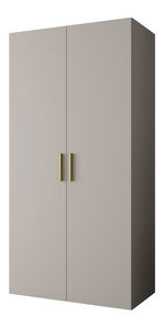 Šatní skříň 100 cm Borry 1 (kašmír + zlatá)