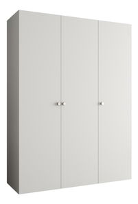 Šatní skříň 150 cm Parna 1 (bílá + stříbrná)