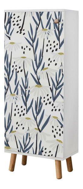 Předsíňová sestava Beside 37 (bílá + tmavě modrá)