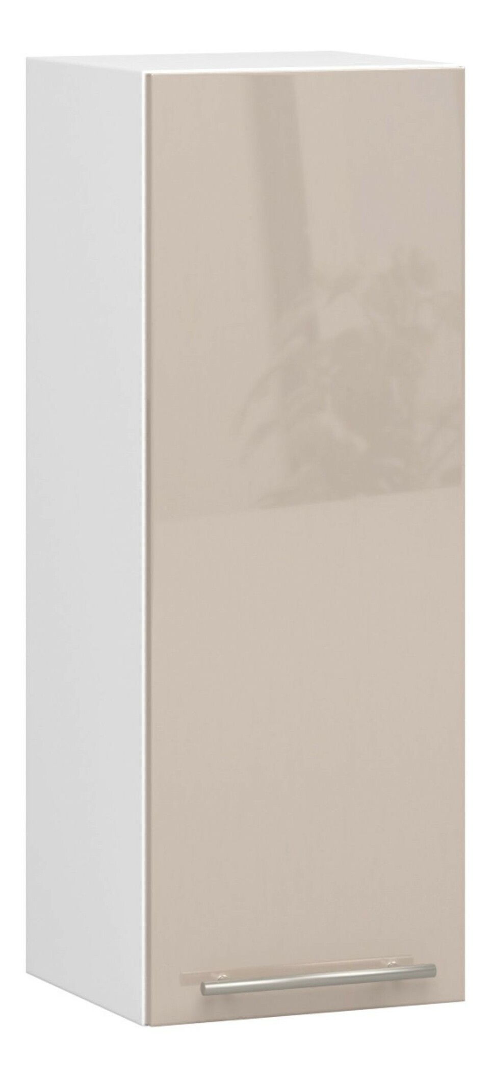 Horní kuchyňská skříňka Ozara W30 H720 (bílá + cappuccino lesk)