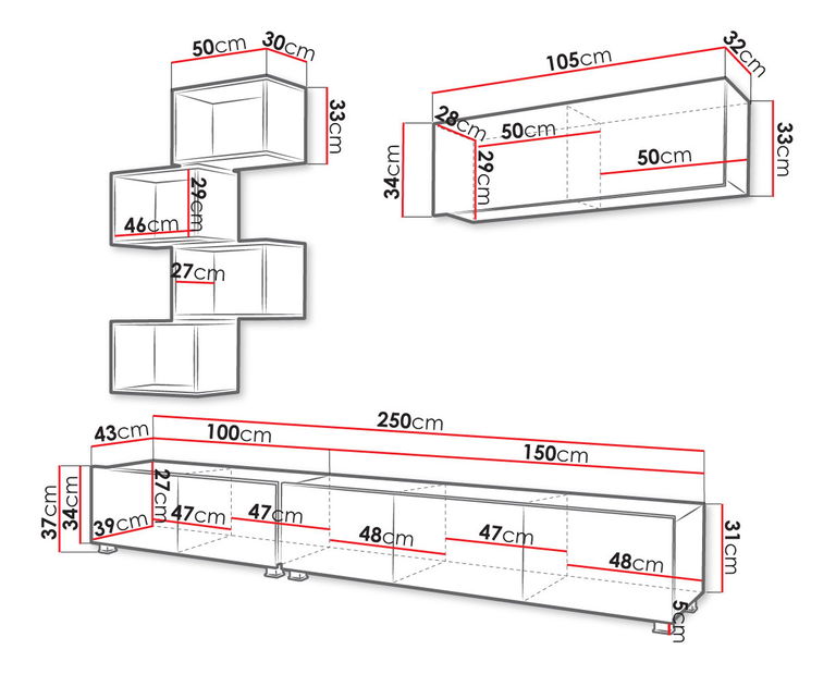  Nábytek do obývacího pokoje Badiani XXIX