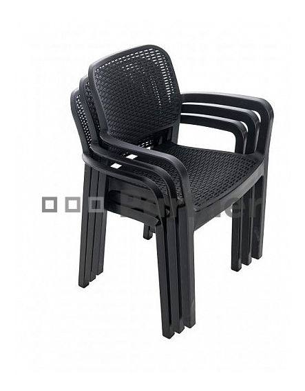 Zahradní sestava Kara 1+4 (antracit) (Plast)