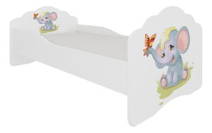 Dětská postel 160x80 cm Cassi (S roštem a matrací) (sloník)