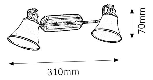 Podhledové svítidlo Grando 6546 (bronzová + bílá)