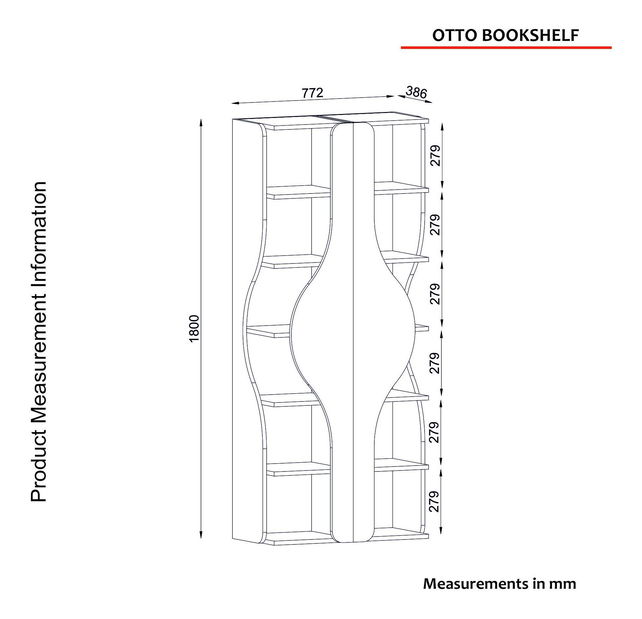 Regál Movopu 1 (bílá + zlatá)