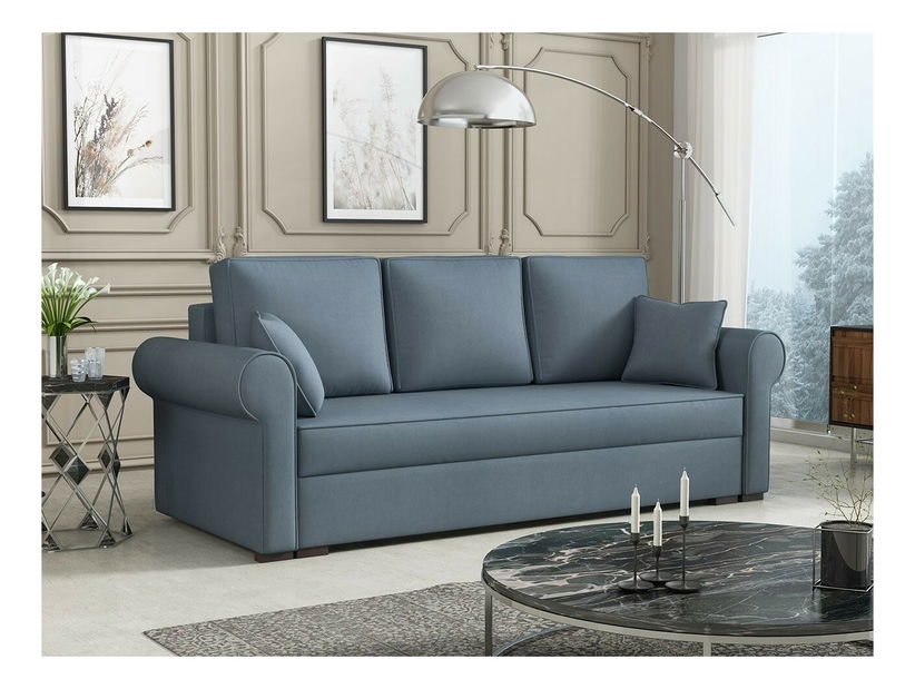 Rozkládací pohovka Mosuria (béžová) (s úl. prostorem)