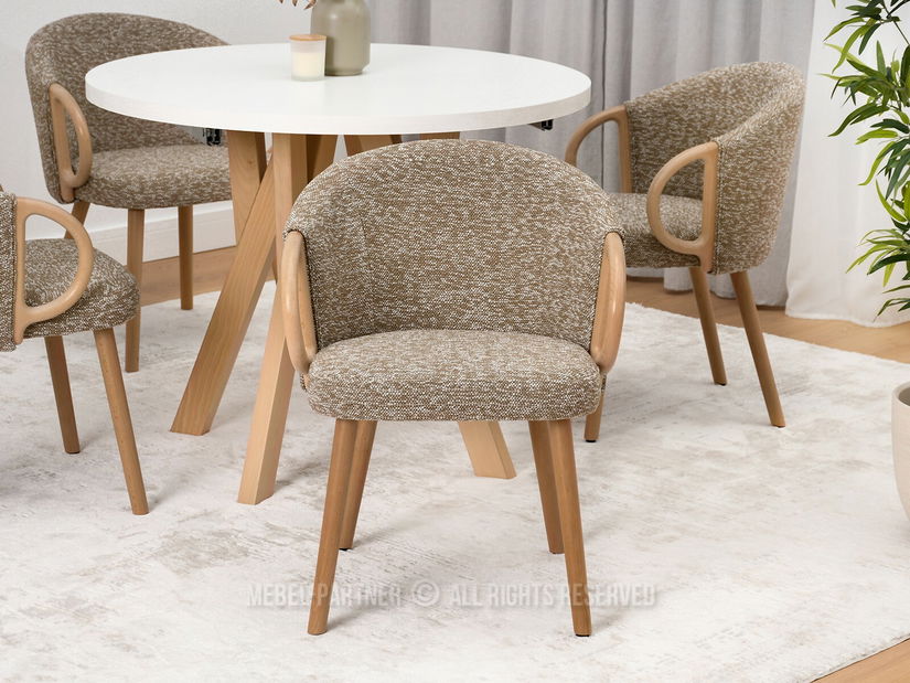 Židle Paul (béžová + dub)